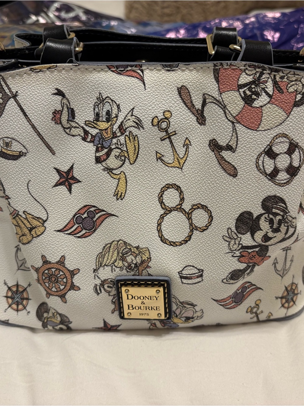 Dooney & Bourke White Disney Nautical Print Tote